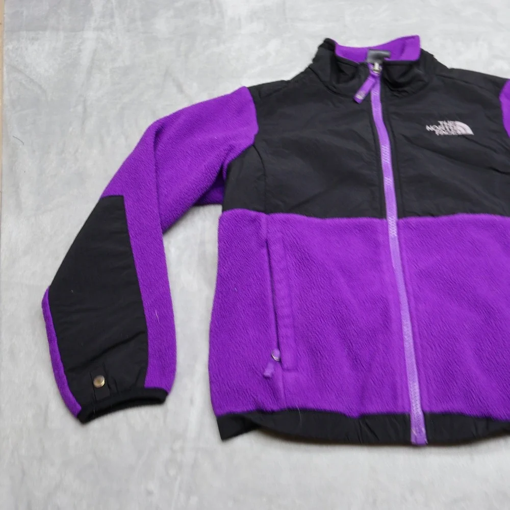 North Face Jacket Girls Small 7/8 Purple Polartec Denali Fleece Outdoor Hiking
